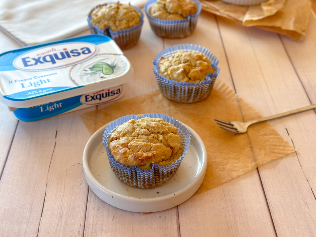 Muffin alle mele con Exquisa Light formaggio fresco con pochi grassi