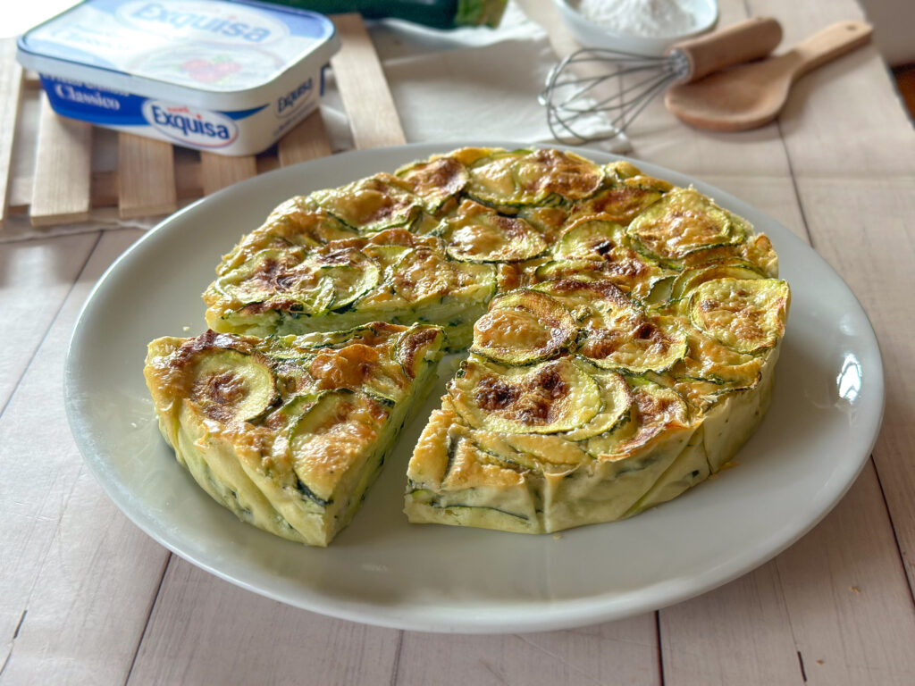 Torta invisibile alle zucchine con formaggio cremoso fresco Exquisa Classico